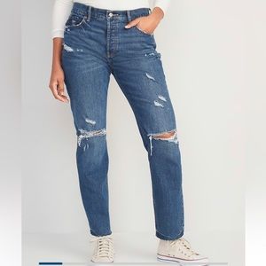 High waist slouchy straight jeans size 10